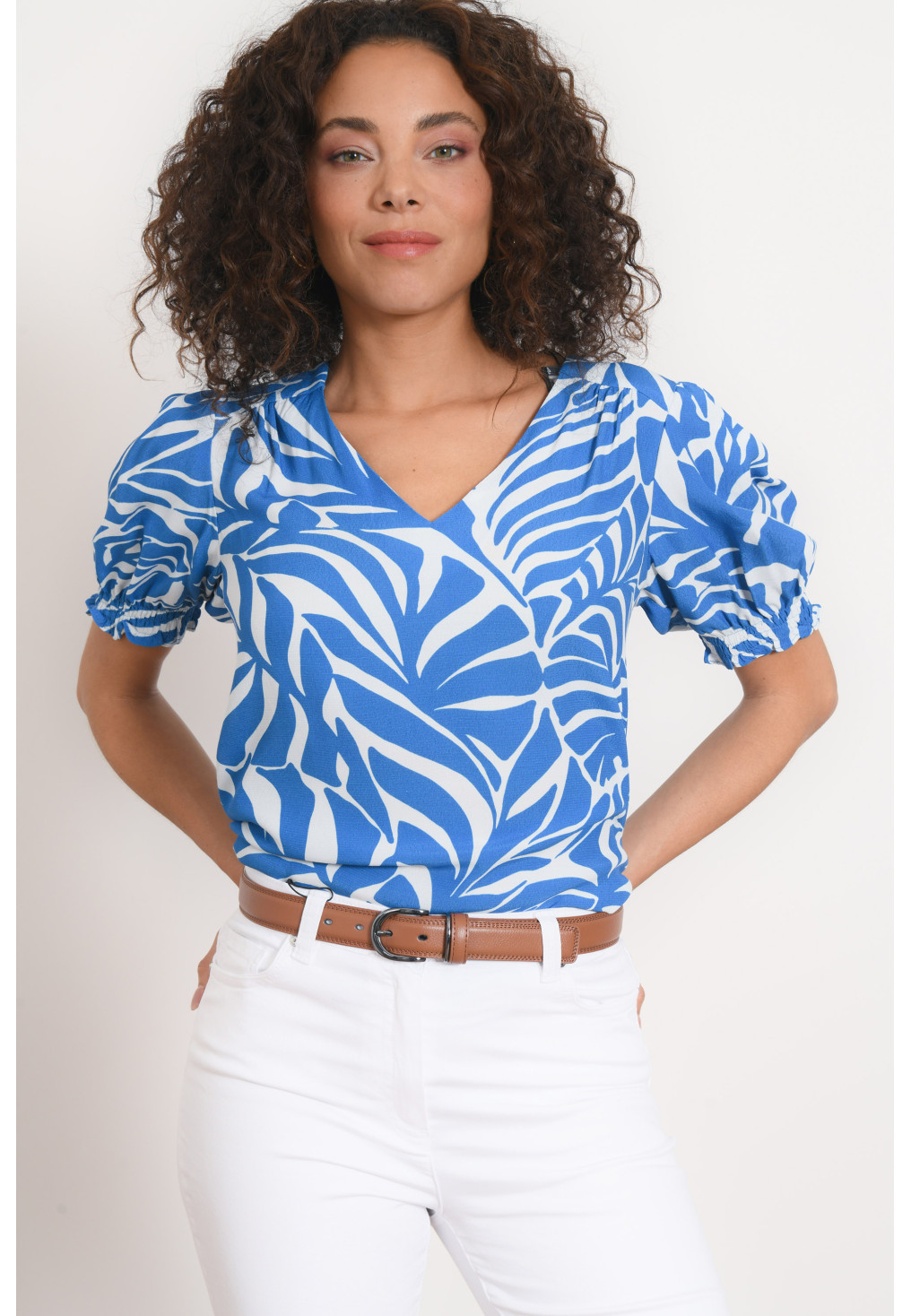 TOP M3/4 - POMPEI - OCEAN/BLANC - Antonelle