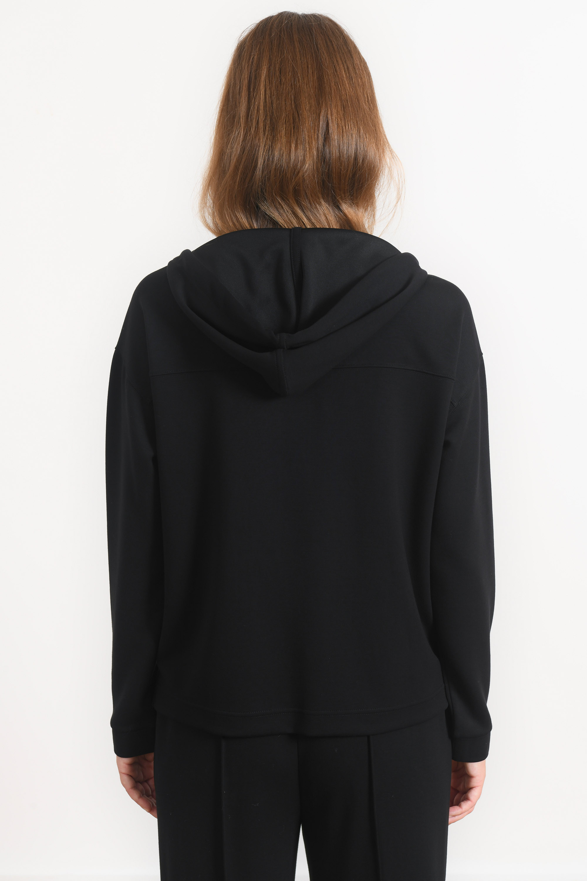 Doudoune à capuche et col montant femme noir
