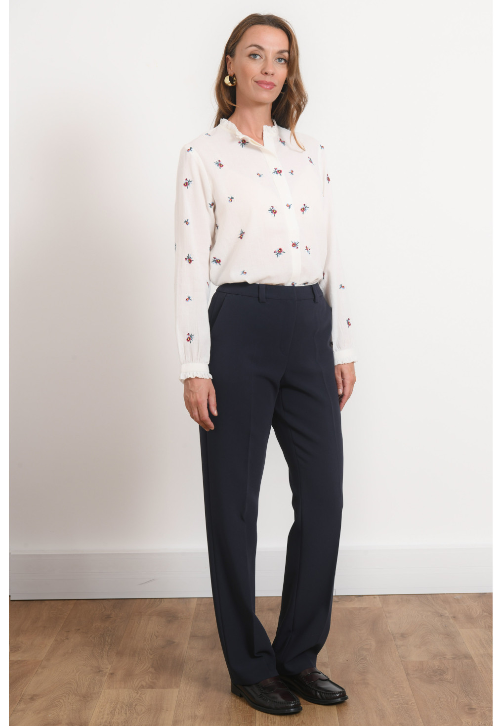 PANTALON DROIT - ROMAN - MARINE - Antonelle
