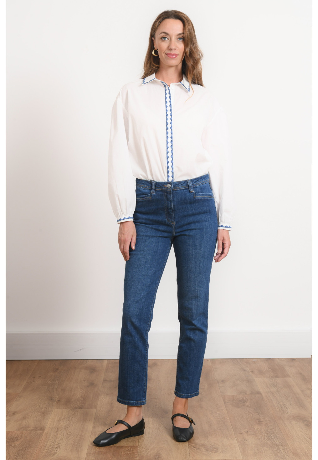 JEAN SLIM - RUTARIO - BLEU - Antonelle