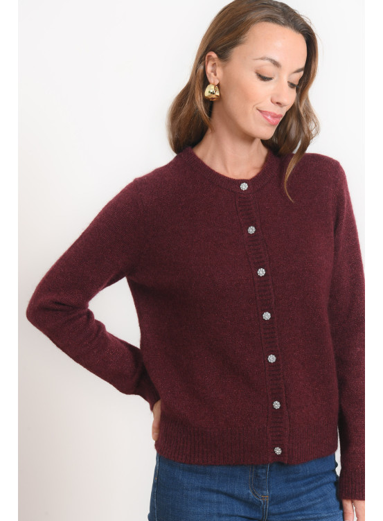 CARDIGAN - ROHAIR - BORDEAUX - Antonelle