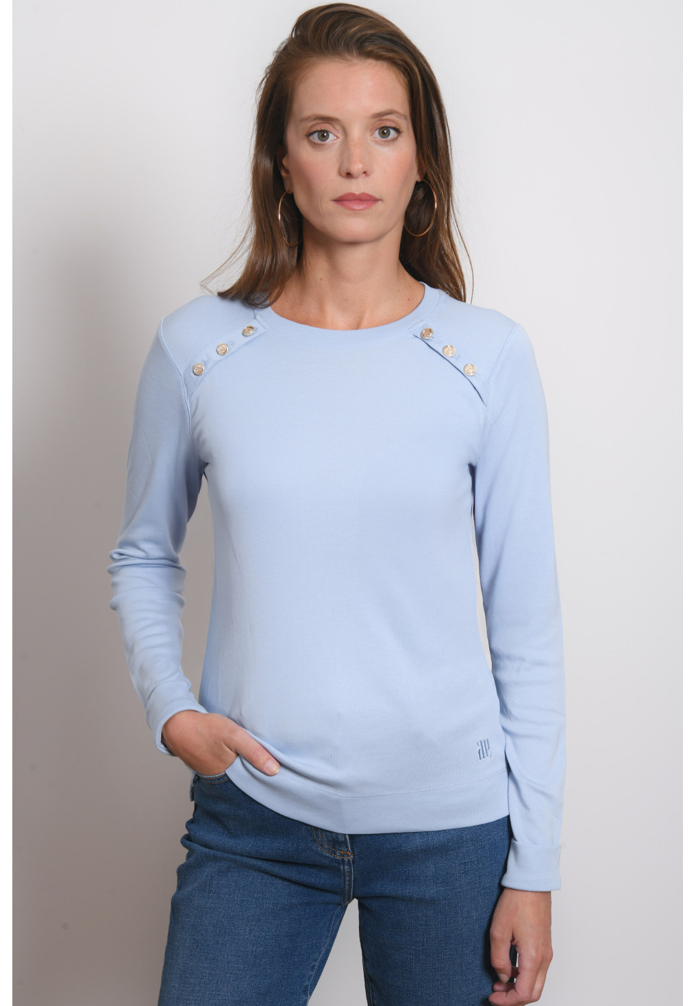 TEE SHIRT MANCHES LONGUES - RIVIERE - BRUME - Antonelle