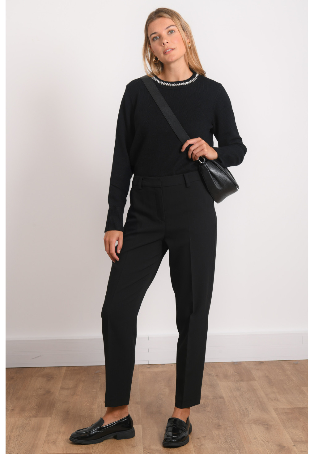 PANTALON 7/8 - ROMAN - NOIR - Antonelle