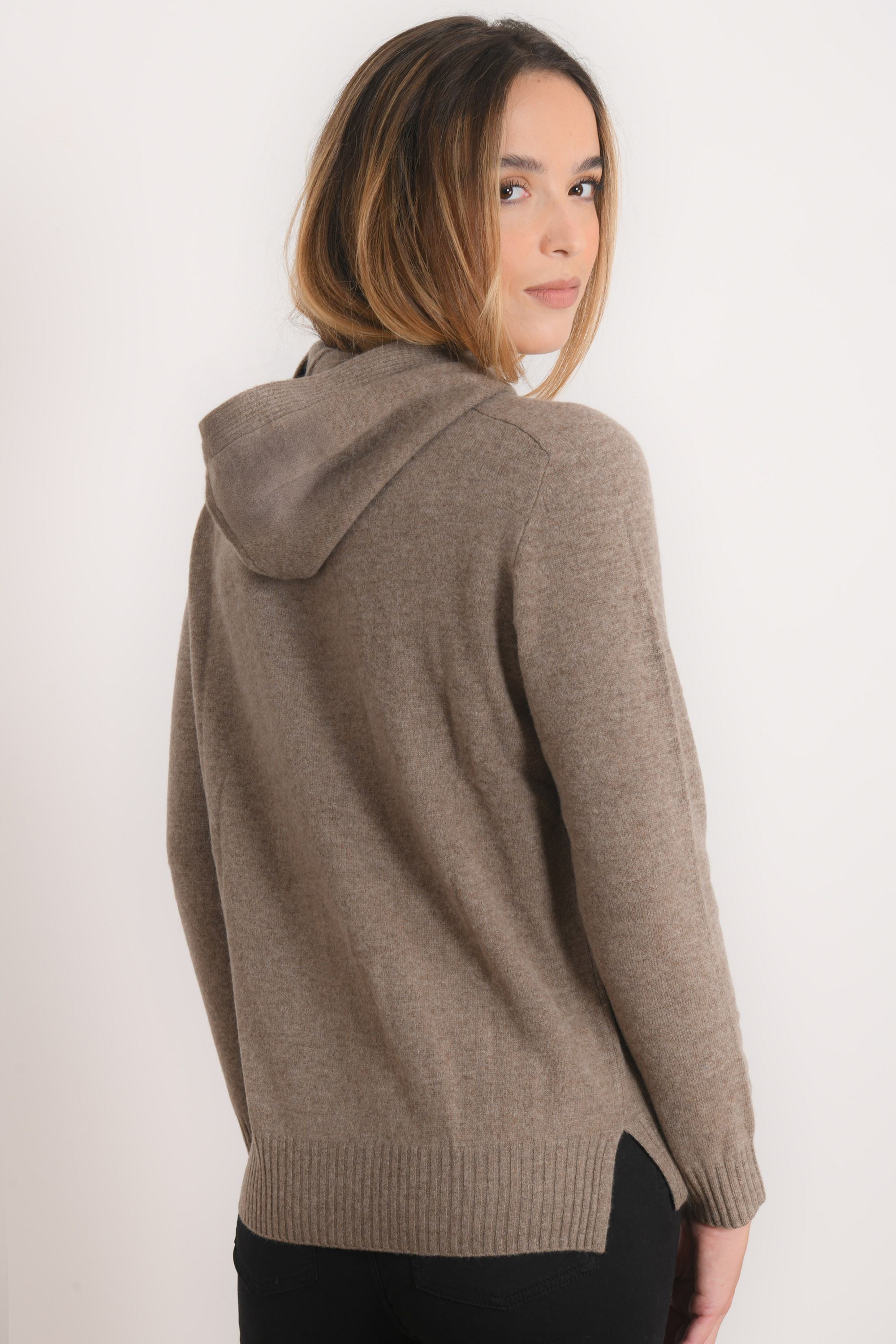 Pull Polaire Femme En Taupe - Taille Unique - Occasion En Très Bon état - Confortable Et Chaud