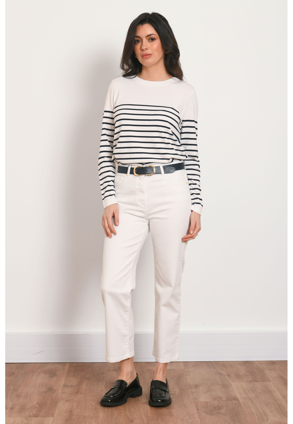 JEANS CROPPED DROIT - PATHALIA - BLANC - Antonelle