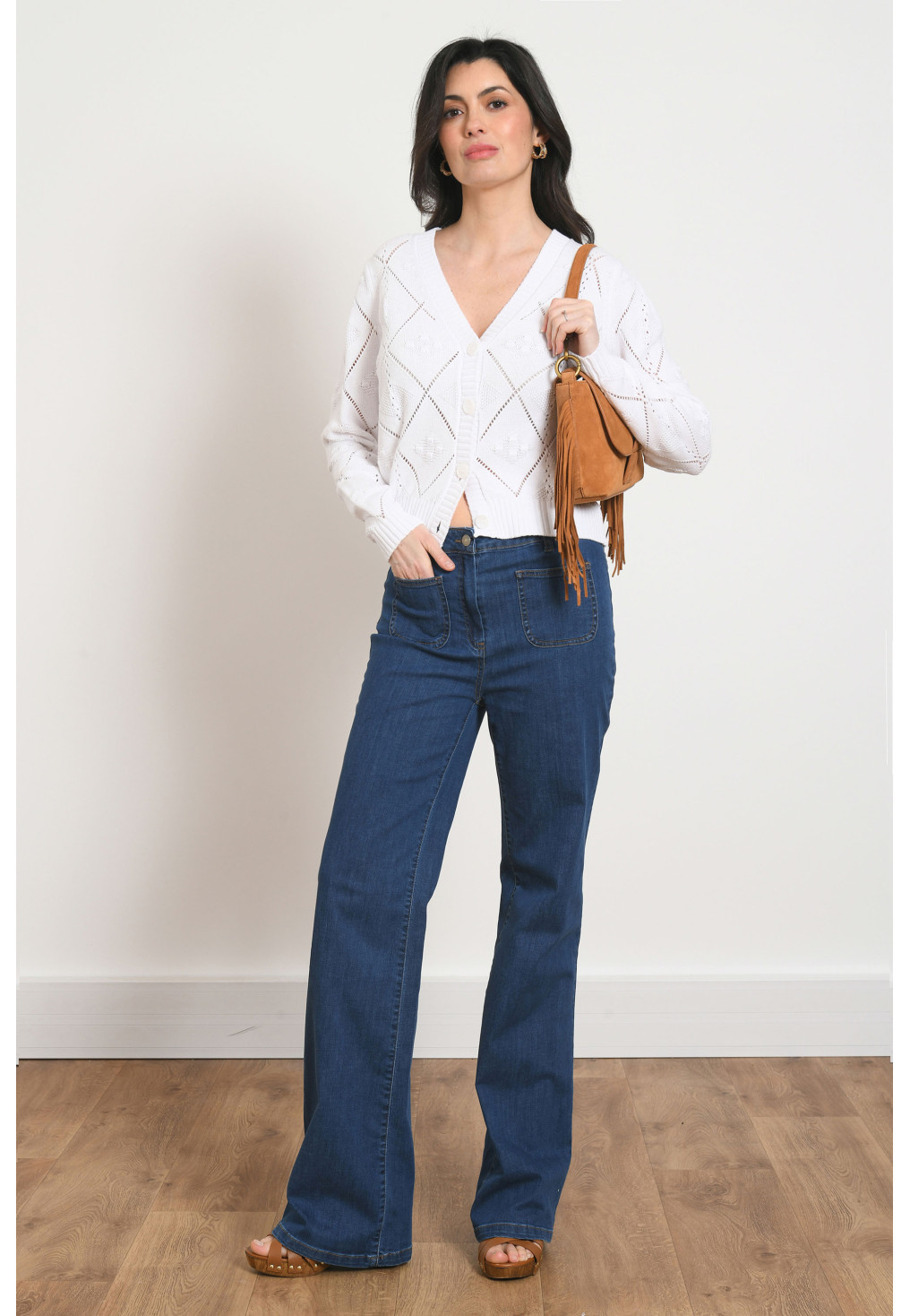 GILET - PRALINE - BLANC - Antonelle