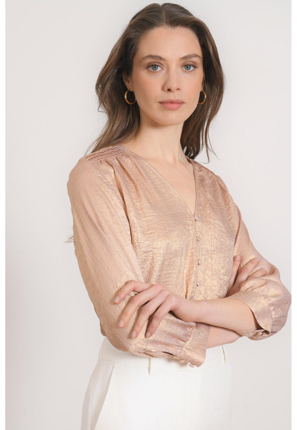 CHEMISE - PARALIA - POWDER/GOLD - Antonelle