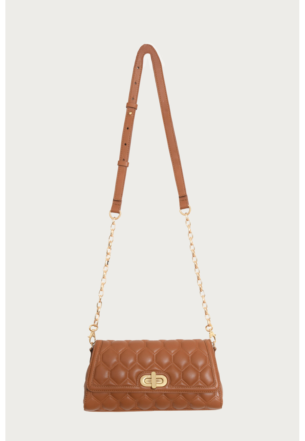 SAC MATELASSÉ CUIR - PONNA - GOLD - Antonelle