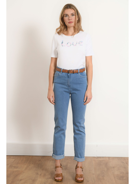 JEANS DROIT - PAMOS - BLEACH - Antonelle