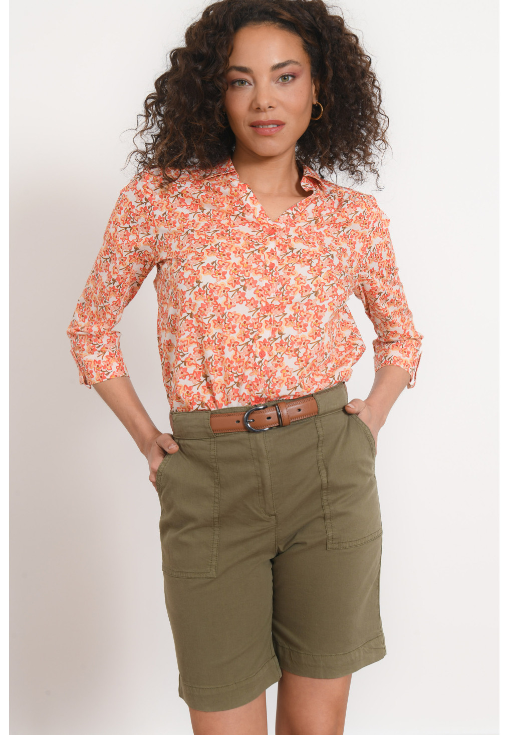 CHEMISE M3/4 - MILARIA - ORANGE - Antonelle