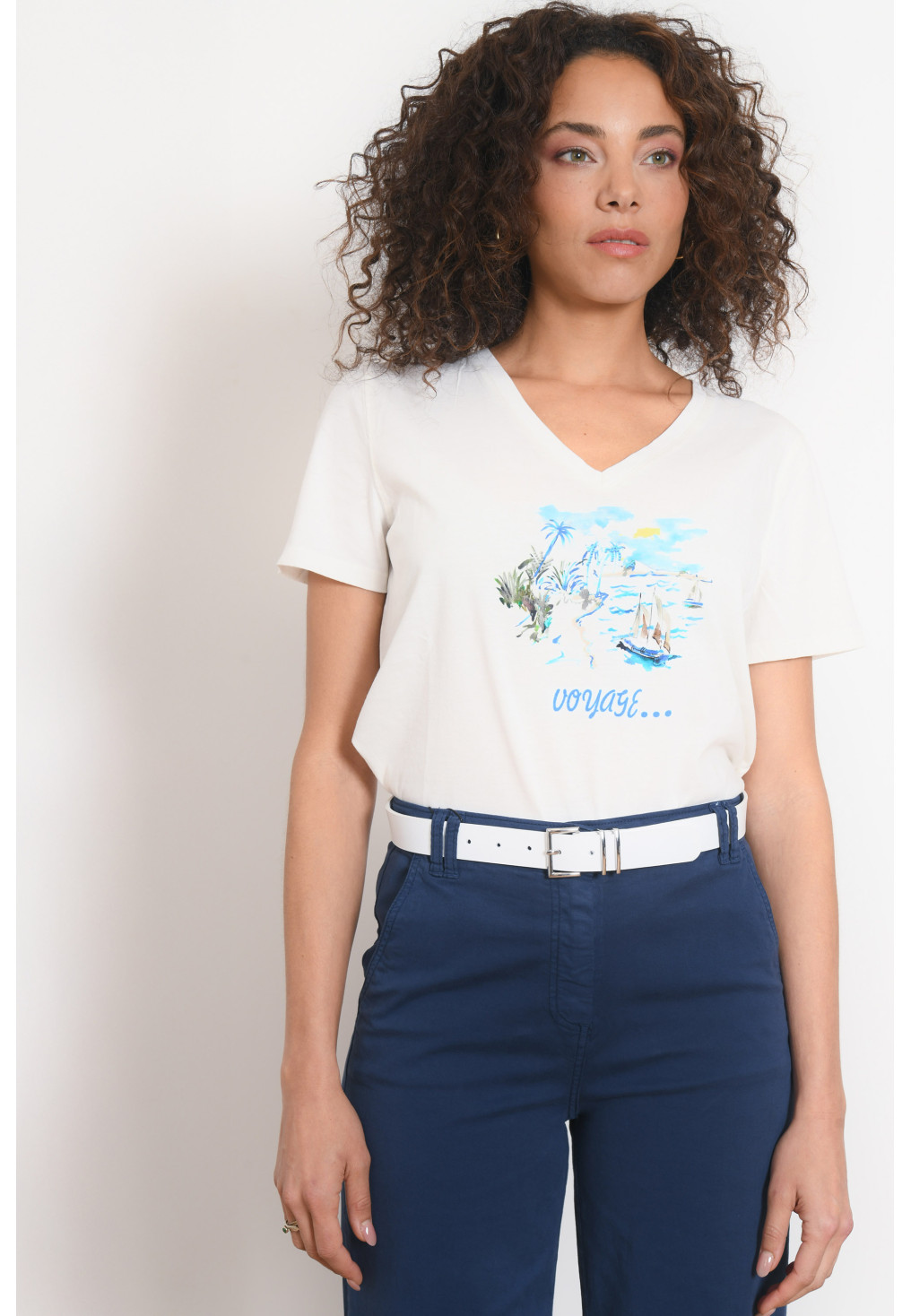 T-SHIRT - PIROGUE - BLANC - Antonelle