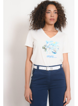 T-SHIRT - PIROGUE - BLANC - Antonelle