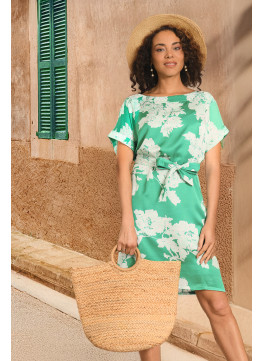 ROBE MANCHES COURTES - PONA - VERT - Antonelle