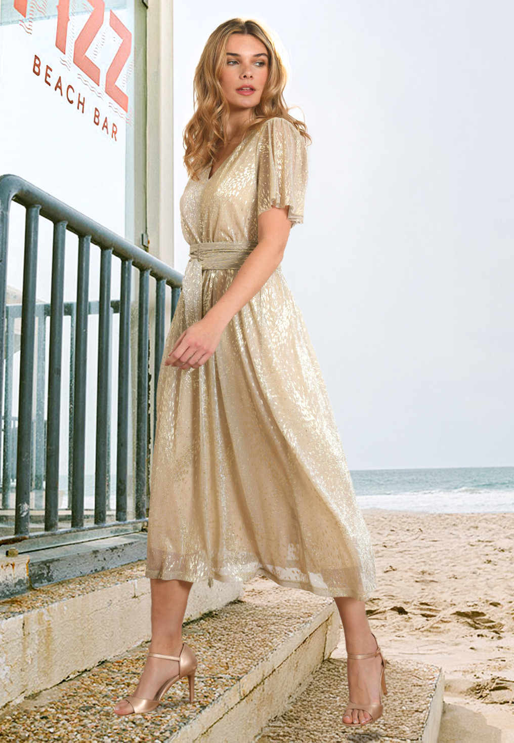 ROBE LONGUE - PAMELO - OR - Antonelle