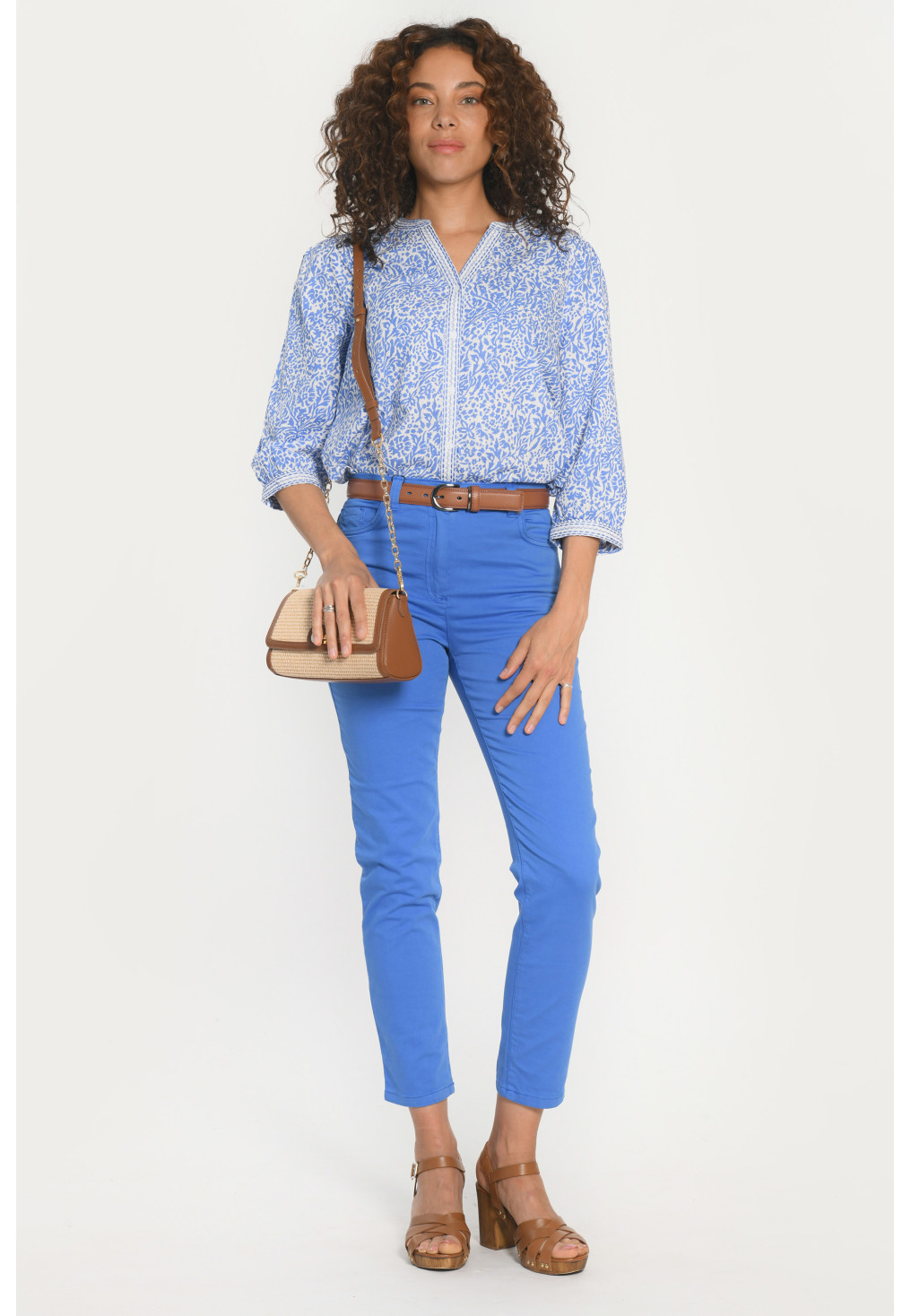PANTALON SLIM - PHISAL BIS 7/8E - ROYAL - Antonelle