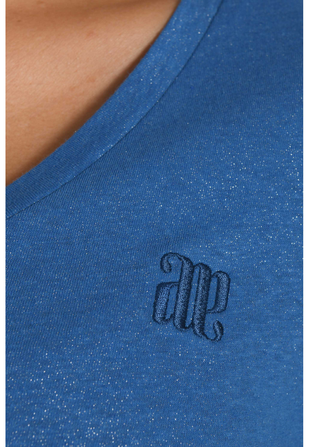 T-SHIRT - PLUME - OCEAN/SILVER - Antonelle